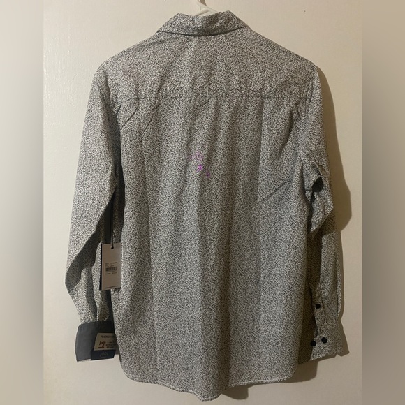 PDC PD&C Men's Button-Up Long  Sleeve Dress Shirt, Size Small Grey - Picture 3 of 6